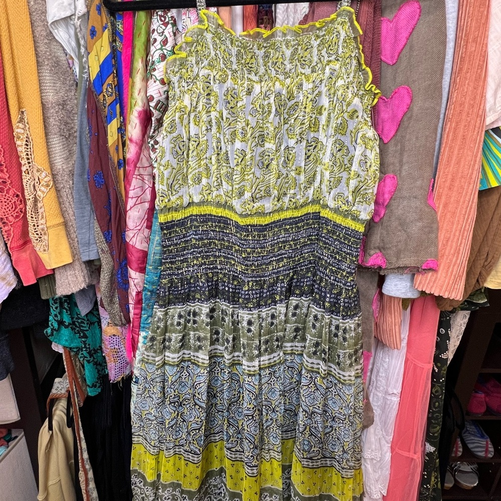 E. C. I. New York Sundress NWT Size 12 Chartreuse